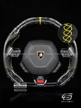 Carismo Steering Wheel For Lamborghini Huracan - Signature - Gloss Forged Carbon - Smooth Leather