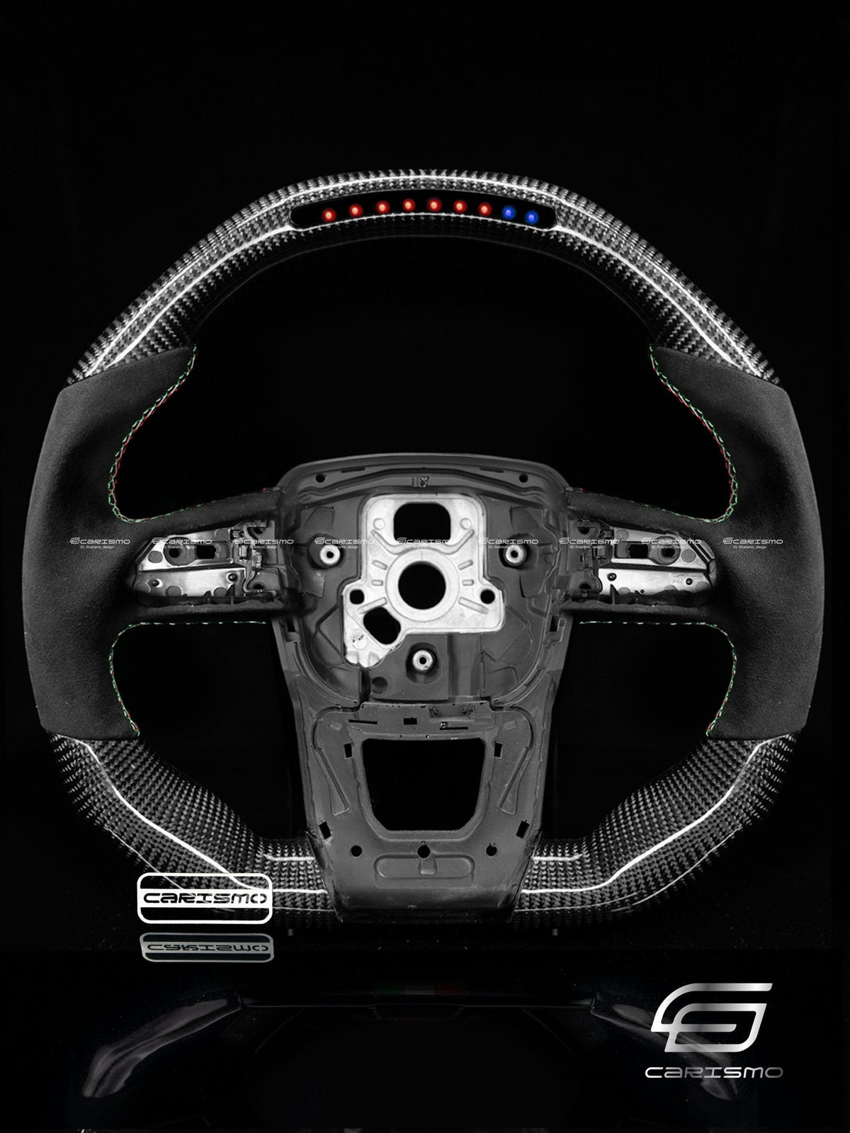 Carismo Steering Wheel For Lamborghini Urus - Sequential RPM LED - Gloss Carbon - Alcantara