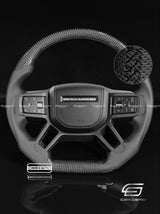 Carismo Steering Wheel For Land Rover Defender (L663) - Sport - Gloss Carbon - Perforated Leather