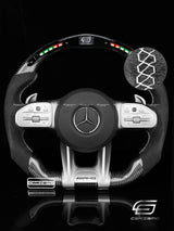Carismo Steering Wheel For Mercedes/AMG (2020 AMG Performance Wheel) - Classic RPM LED - Gloss Carbon - Alcantara