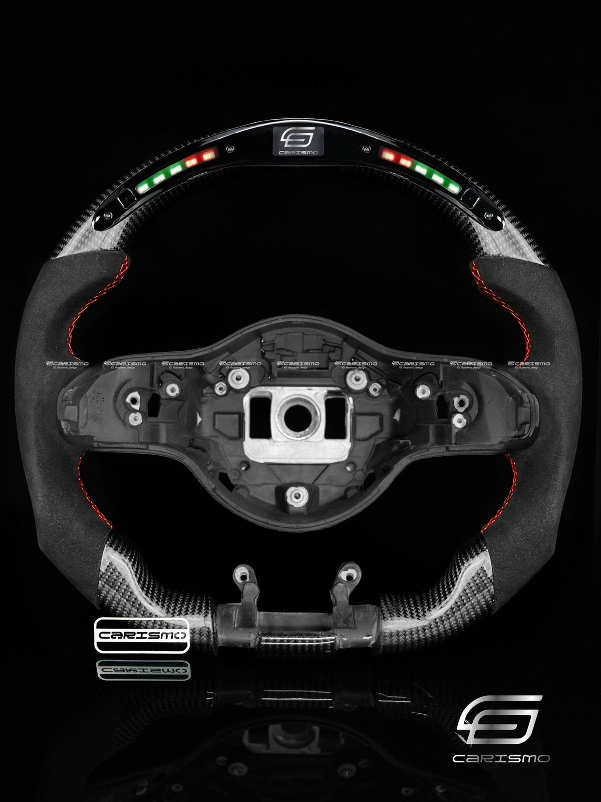 Carismo Steering Wheel For Mercedes/AMG (2020 AMG Performance Wheel) - Classic RPM LED - Gloss Carbon - Alcantara