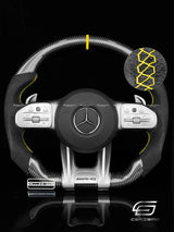 Carismo Steering Wheel For Mercedes/AMG (2020 AMG Performance Wheel) - Sport - Gloss Carbon - Alcantara