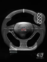 Carismo Steering Wheel For Nissan GT-R (R35 CBA & DBA) - Sport - Gloss Carbon - Alcantara