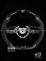 Carismo Steering Wheel For Nissan GT-R (R35 EBA) - Classic RPM LED - Gloss Carbon - Alcantara
