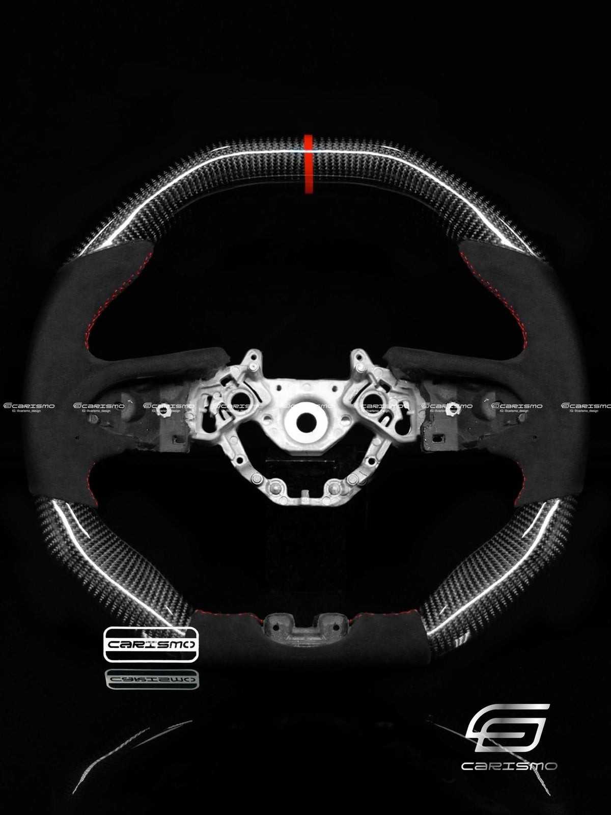 Carismo Steering Wheel For Nissan GT-R (R35 EBA) - Signature - Gloss Carbon - Alcantara