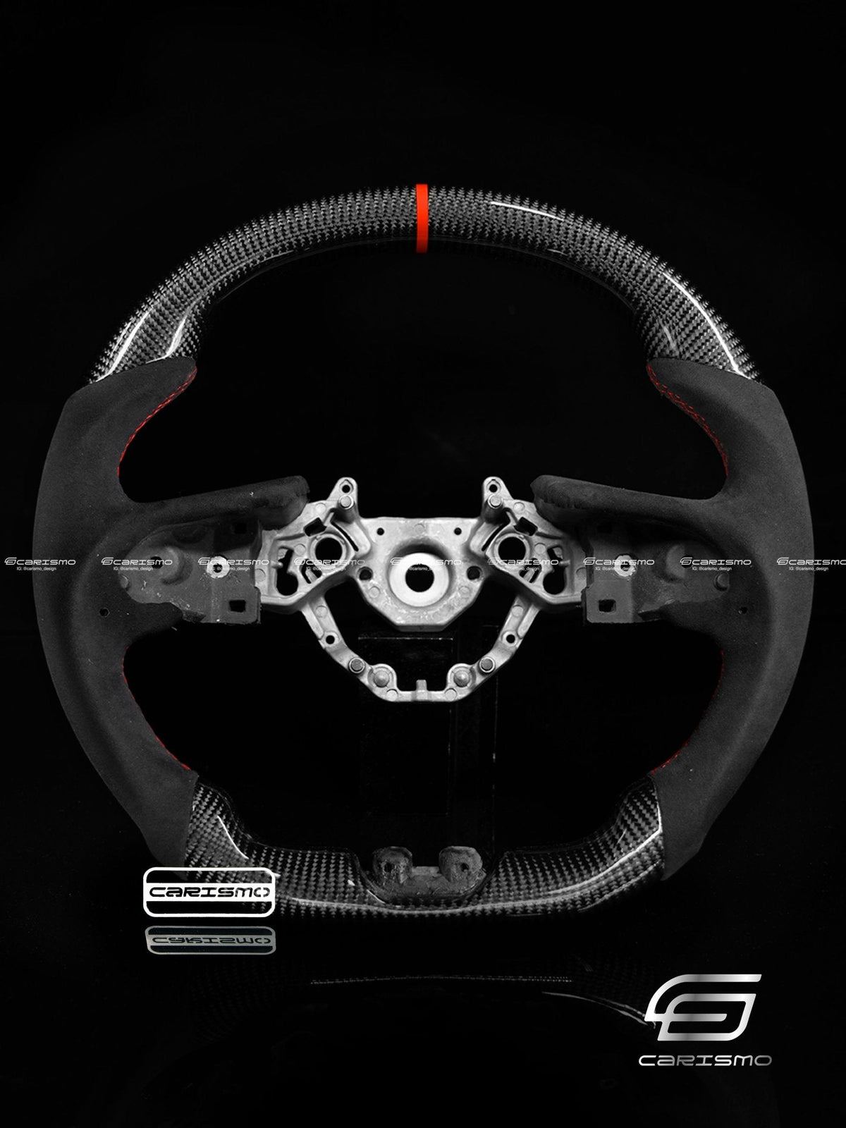 Carismo Steering Wheel For Nissan GT-R (R35 EBA) - Sport - Gloss Carbon - Alcantara