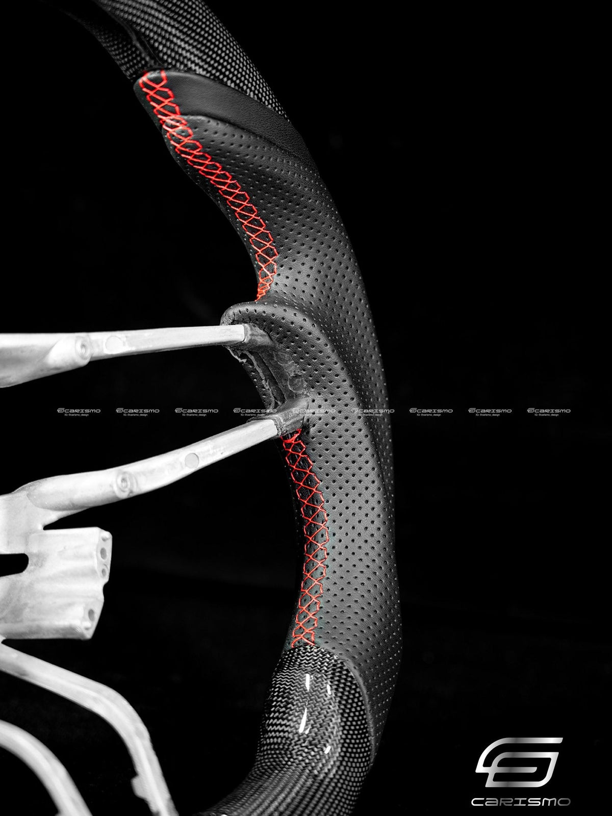 Carismo Steering Wheel For Porsche (991.2 Wheel) - Sport - Gloss Plain Carbon - Perforated Leather