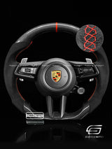 Carismo Steering Wheel For Porsche (992.1 Wheel) - Sport - Gloss Plain Carbon - Alcantara