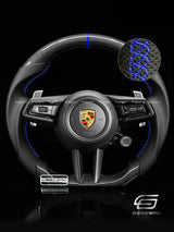 Carismo Steering Wheel For Porsche (992.1 Wheel) - Sport - Gloss Plain Carbon - Perforated Leather