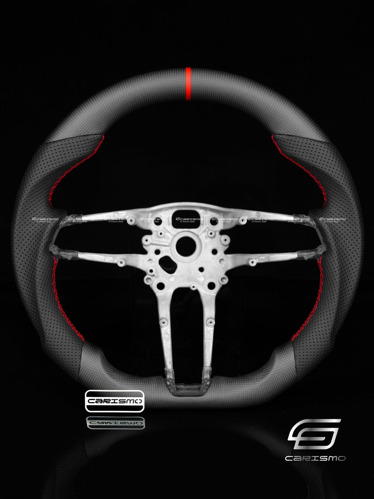 Carismo Steering Wheel For Porsche (992.1 Wheel) - Sport - Matte Plain Carbon - Perforated Leather