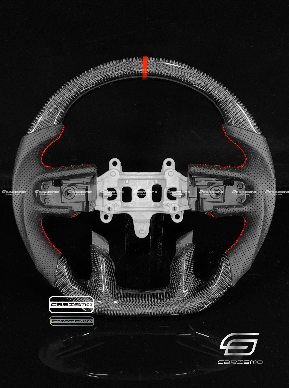 Carismo Steering Wheel For Ram 1500 TRX (DT) - Sport - Gloss Carbon - Perforated Leather