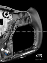 Carismo Steering Wheel For Tesla Model 3/Y - Yoke-Style - Gloss Carbon - Smooth Leather