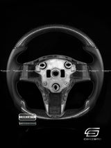 Carismo Steering Wheel For Tesla Model 3/Y - Sport - Gloss Carbon - Smooth Leather