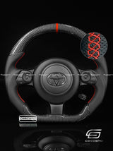 Carismo Steering Wheel For Toyota GR86 (ZN8) - Sport - Gloss Carbon - Perforated Leather