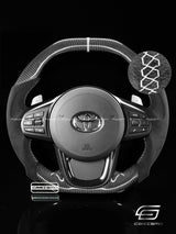 Carismo Steering Wheel For Toyota Supra (MKV) - Signature - Gloss Carbon - Alcantara