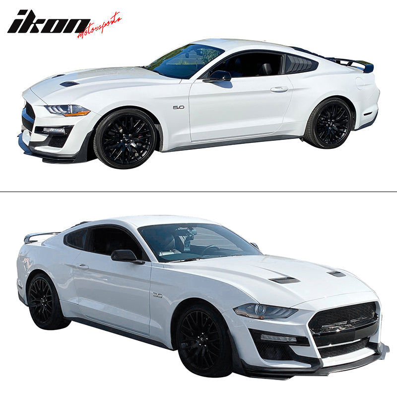 2018-2023 Mustang GT500 Style Painted Front Bumper Cover Conversion