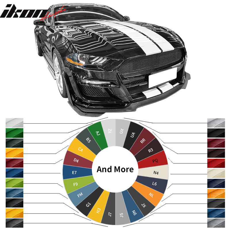 2018-2023 Mustang GT500 Style Painted Front Bumper Cover Conversion