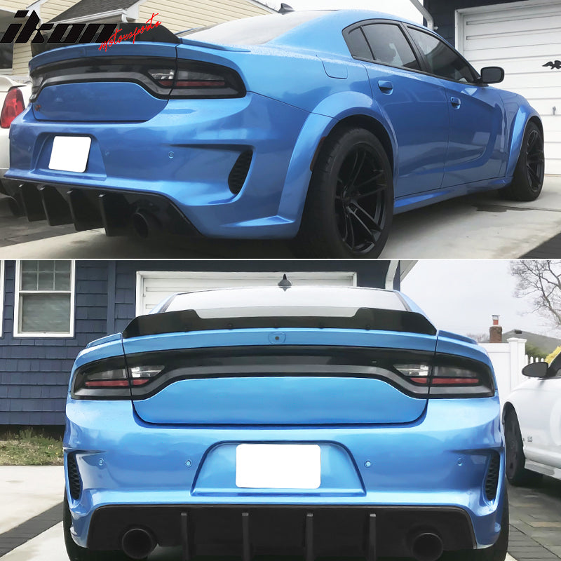Rear Bumper Diffuser for 2020-2024 Dodge Charger Widebody IKON Style P