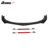 Honda Civic 62"-66" 3PCS B Style Black Front Lip with Strut Rods