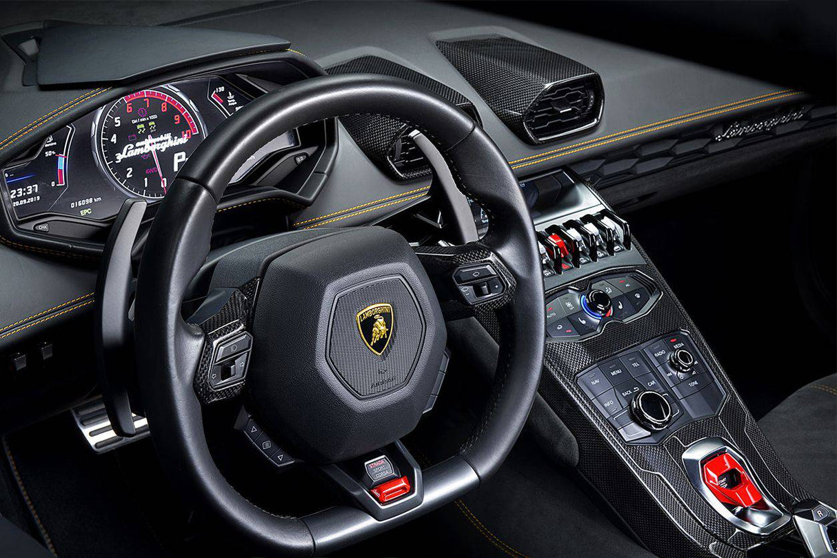 2015-2019 Lamborghini Huracan LP610  LP580  EVO OEM Style Autoclave Carbon Fiber Center Console Border Trim