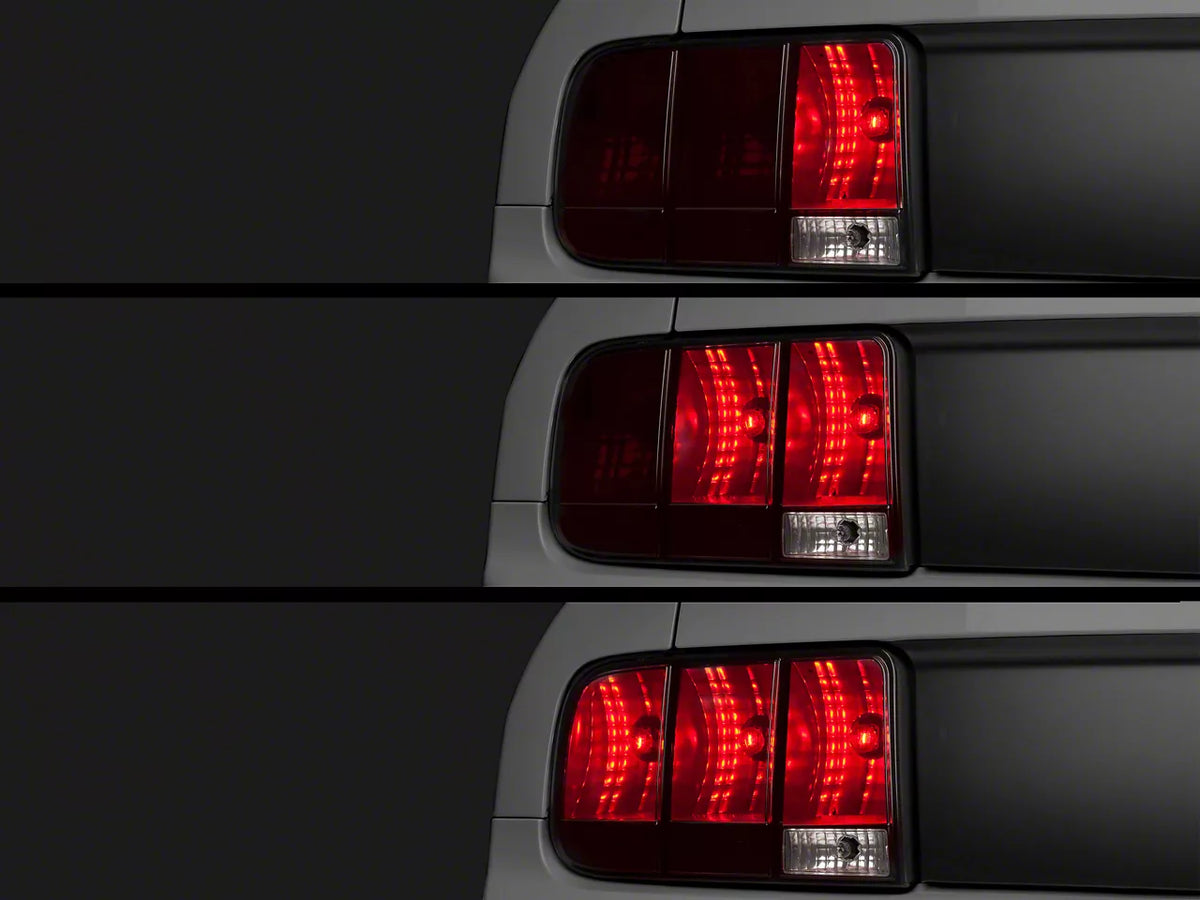 Raxiom Tail Lights; Black Housing; Smoked Lens (05-09 Mustang)