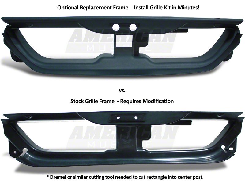 SpeedForm Mach 1 Grille Delete Kit with Pony Emblem; Chrome (99-04 Mustang GT, V6)