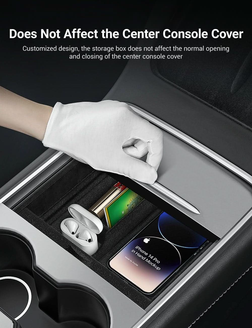 TESERY Center Console Tray for Model 3 & Model Y