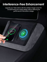 Center Console Wireless Charger Cover Trim for Model 3 Highland & Model Y Juniper