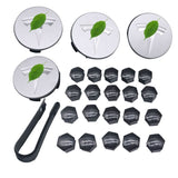 Wheel Center Cap Kit with Puller for Model 3/Y/S/X | 4 Hub Caps + 20 Lug Nut Covers