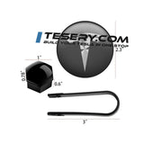 Wheel Center Cap Kit with Puller for Model 3/Y/S/X | 4 Hub Caps + 20 Lug Nut Covers