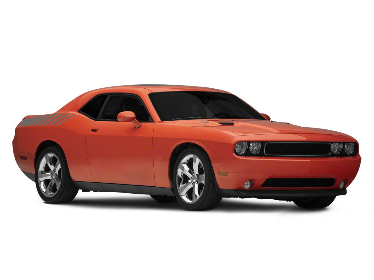 SEC10 Dashed Quarter Panel Graphics; Anthracite (08-23 Challenger)