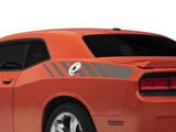 SEC10 Dashed Quarter Panel Graphics; Anthracite (08-23 Challenger)