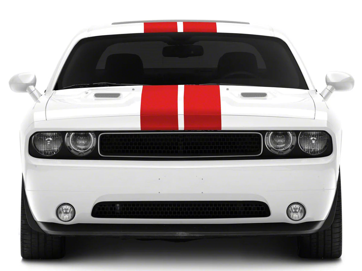 SEC10 Full Length Stripes; Red; 8.50-Inch (08-23 Challenger)