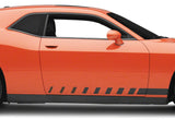 SEC10 Dashed Rocker Stripes; Gloss Black (08-23 Challenger)