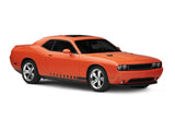 SEC10 Dashed Rocker Stripes; Matte Black (08-23 Challenger)