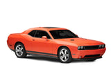 SEC10 Pinstriped Rocker Stripes; Matte Black (08-23 Challenger)