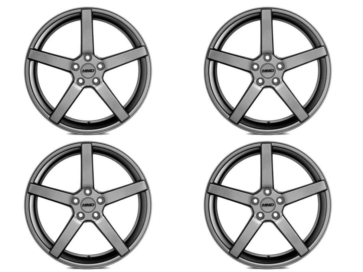 MMD 551C Charcoal 4-Wheel Kit; 20x8.5; 35mm Offset (15-23 Mustang GT, EcoBoost, V6)