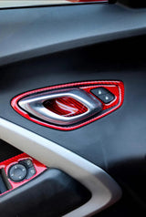 Chevrolet Camaro 2016-2024 Real Carbon Fiber Interior Door Handle Overlay