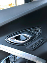 Chevrolet Camaro 2016-2024 Real Carbon Fiber Interior Door Handle Overlay