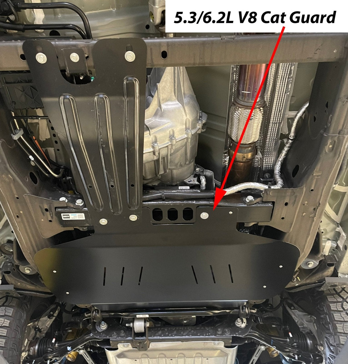 Chevrolet Silverado / GMC Sierra 1500 Catalytic Converter Guard (2019-2026) VERSION 1