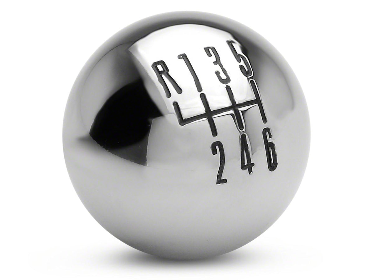 SpeedForm Modern Billet Retro Style 6-Speed Shift Knob; Chrome (11-14 Mustang GT, V6)