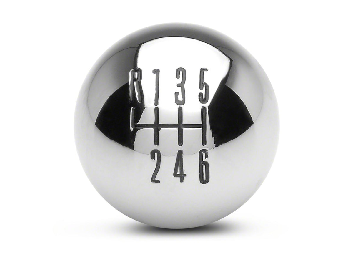 SpeedForm Modern Billet Retro Style 6-Speed Shift Knob; Chrome (11-14 Mustang GT, V6)