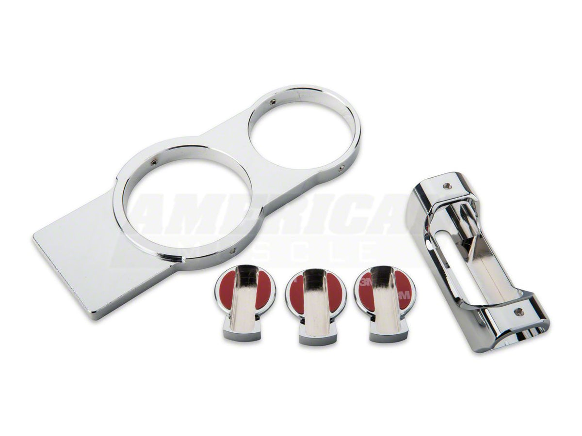 SpeedForm Modern Billet Interior Starter Kit; Chrome (05-09 Mustang GT, V6)
