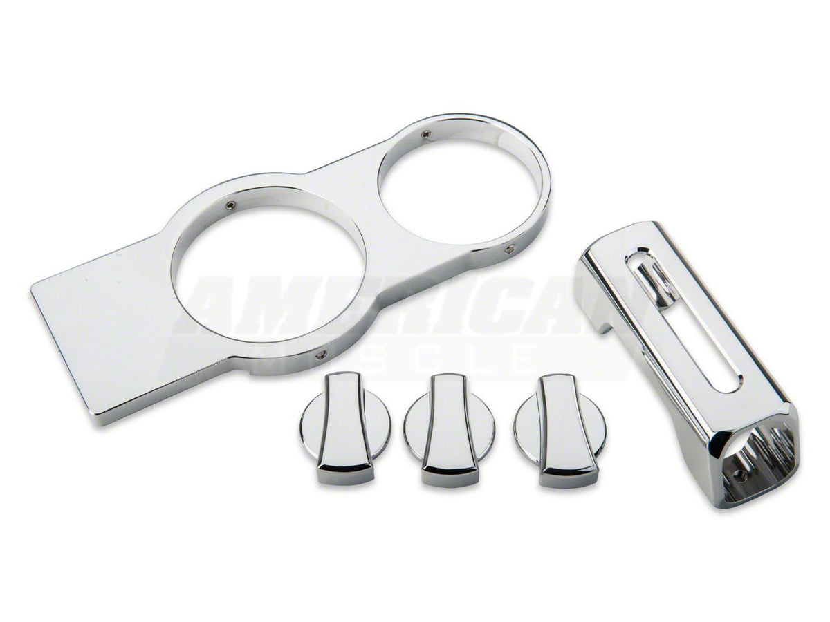SpeedForm Modern Billet Interior Starter Kit; Chrome (05-09 Mustang GT, V6)
