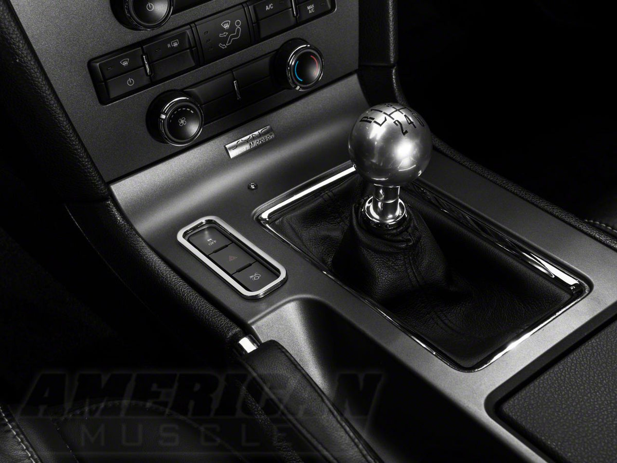 SpeedForm Modern Billet Console Button Bezel; Chrome (10-14 Mustang)