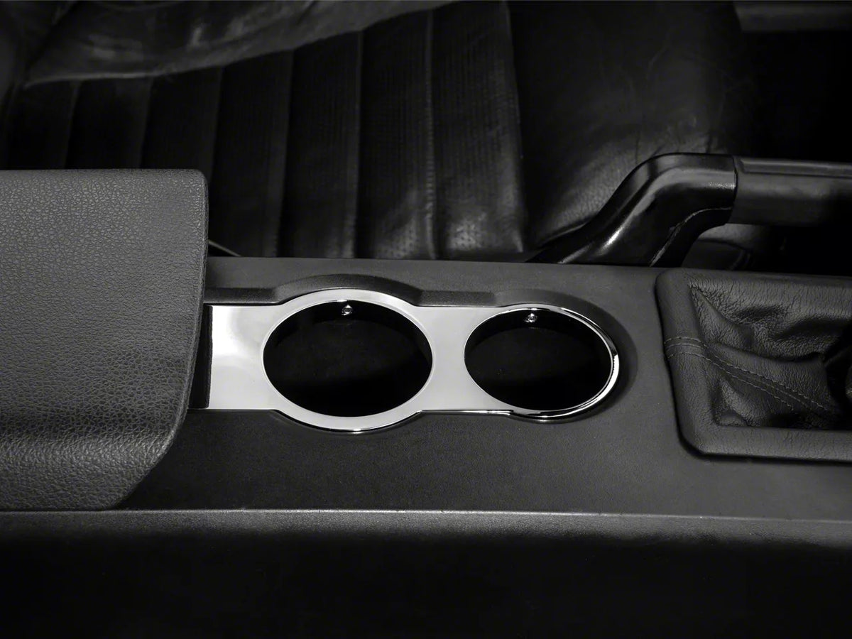 Speedform Modern Billet 3-Piece Radio Button Covers; Chrome (05-09 Mustang)