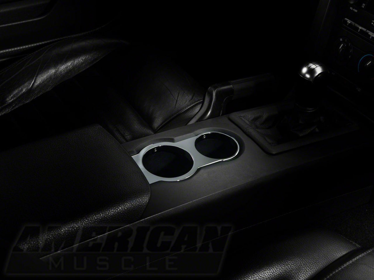 SpeedForm Modern Billet Cup Holder Bezel; Chrome (05-09 Mustang)
