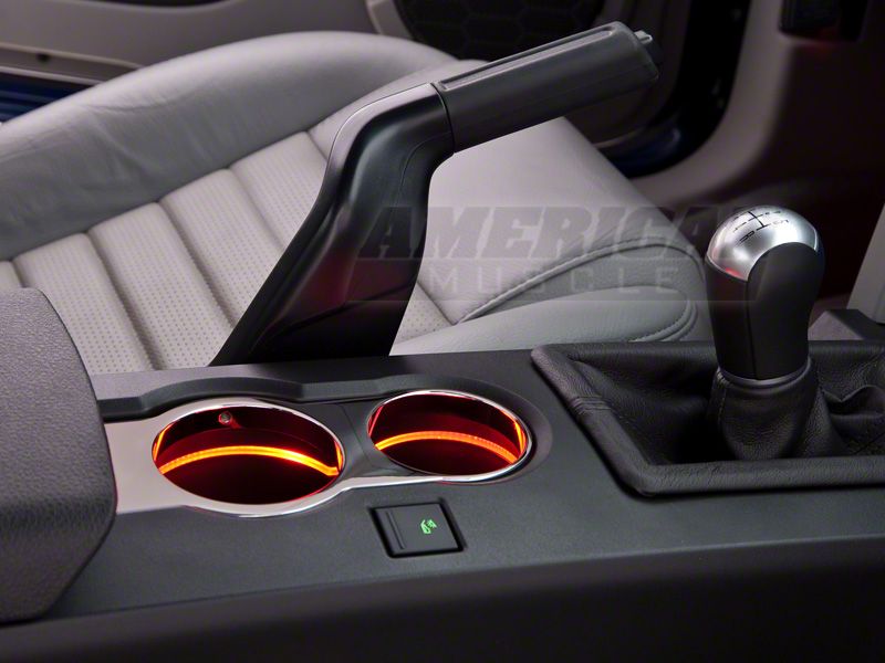 SpeedForm Modern Billet Cup Holder Bezel; Chrome (05-09 Mustang)
