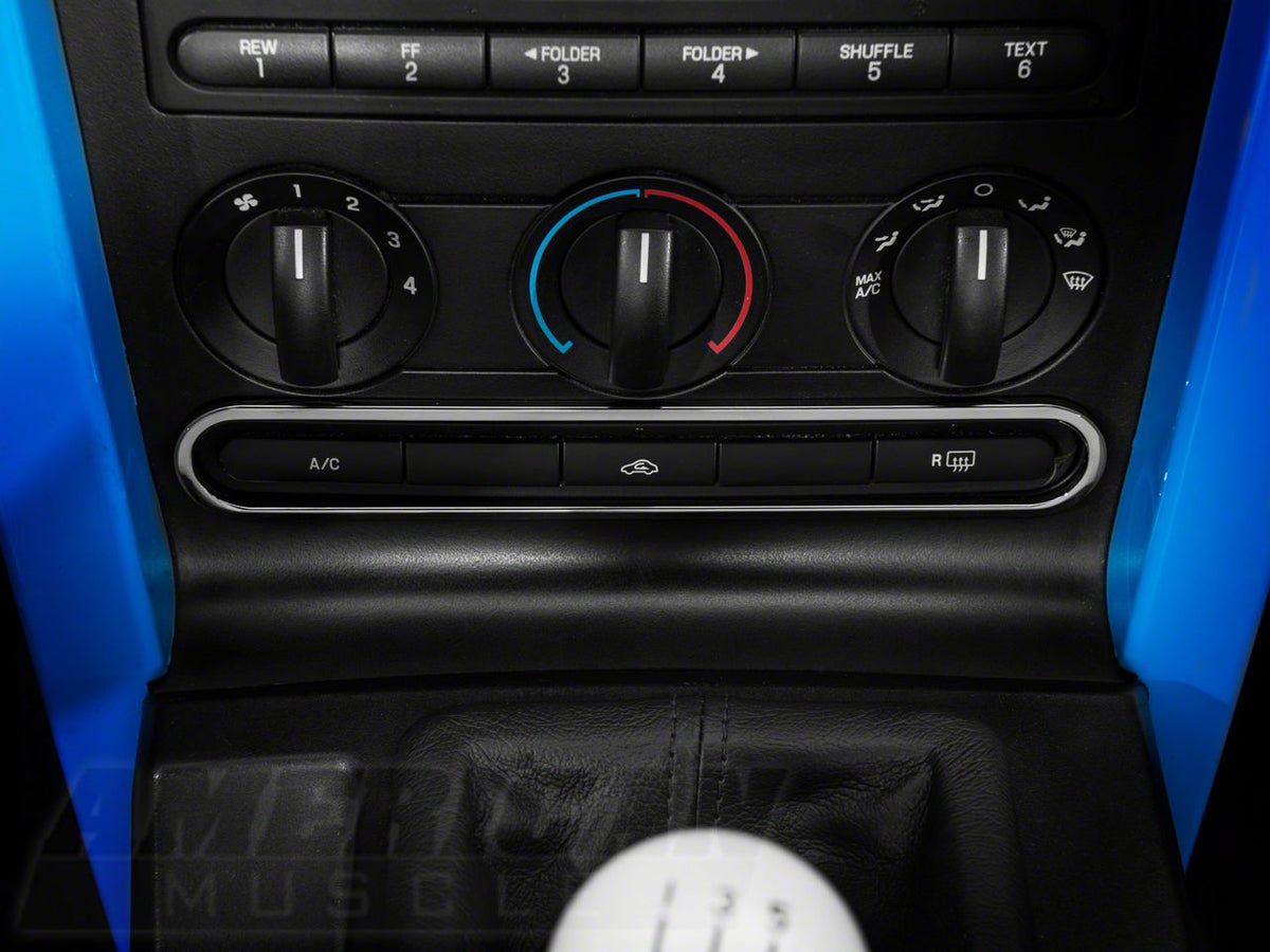 SpeedForm Modern Billet Dash Button Bezel; Chrome (05-09 Mustang)
