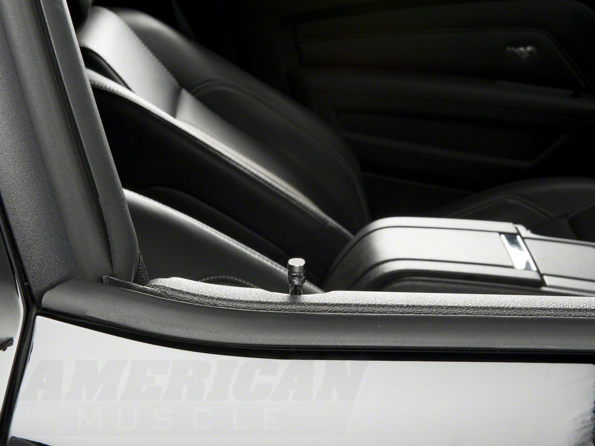 SpeedForm Modern Billet Door Lock Pins; Chrome (05-14 Mustang)